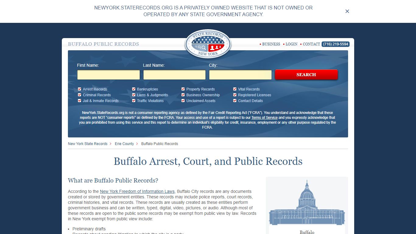 Buffalo Arrest and Public Records | New York.StateRecords.org